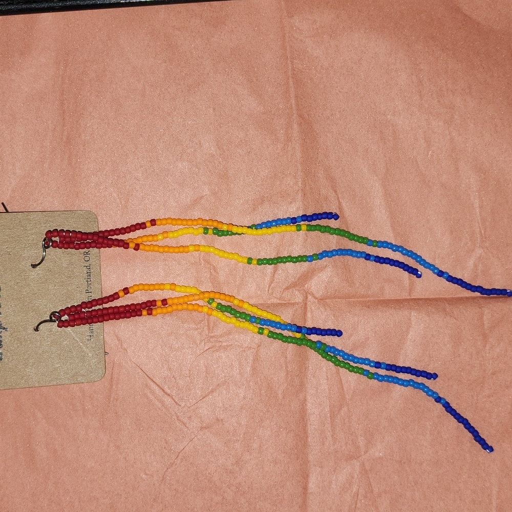 Rainbow Shoulder Duster Earrings